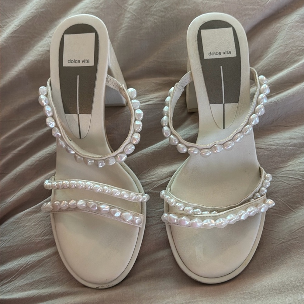 Dolce Vita pearl barrit heels